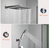 FORIOUS 12" 2-Jet High-Pressure Rainfall Shower System Set in Chrome with Valve