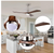 52 in. Indoor Sand nickel color Ceiling Fan with Light Kit and Remote Control
