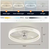 FANNEHONNE 20" Low Profile Integrated LED Flush Mount Ceiling Fan w/Remote