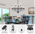 BrkNit 9-Light Black Vintage Farmhouse Candle Chandelier Light Fixture
