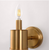 Briignite 3 in. Crystal 2-Light Modern Brass Vanity Light Wall Sconce