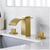SUMERAIN Modern 8" Widespread Double Handle Bathroom Sink Faucet in Brushed Gold