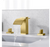 SUMERAIN Modern 8" Widespread Double Handle Bathroom Sink Faucet in Brushed Gold