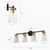 LNC Modern 30 in 4-Light Black & Brass Gold Bathroom Vanity Light w/Glass Shades
