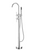 FORIOUS 2-Handle Freestanding Tub Faucet with Hand Shower in Chrome
