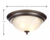 CE 13 in 2-Light Oil Rubbed Bronze Flush Mount with Frosted Glass Shade (2-Pack)
