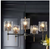 LNC Echonalyri Glam 5-Light Matte Black & Brass Geometric Textured Chandlier