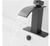 BWE Waterfall Single Handle Single Hole Low-Arc Bathroom Faucet Bathroom Drip-Free Vanity Sink Faucet in Matte Black