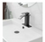 BWE Waterfall Single Handle Single Hole Low-Arc Bathroom Faucet Bathroom Drip-Free Vanity Sink Faucet in Matte Black