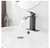 BWE Waterfall Single Handle Single Hole Low-Arc Bathroom Faucet Bathroom Drip-Free Vanity Sink Faucet in Matte Black