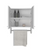 17.4"W x 20.3"H Rectangular White Surface Mount Medicine Cabinet w/Towel Holder