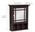Teamson Home Neal 20" W x 24.13" H x 6.5" D Wooden Medicine Cabinet in Espresso