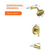 Single Handle 2-Spray Tub and Shower Faucet with Valve in Brushed Gold 88049BG