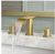 androme 8" Widespread Double Handle Bathroom Faucet w/Metal Drain - Brushed Gold