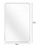 Wall-Mounted Classic Silver 24" W x 36" H Decorative Rectangle Aluminum Mirror