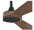 Tager 72" Smart Indoor/Outdoor Matte Black Whiskey Barrel Ceiling Fan w/Remote
