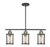 Emliviar Modern 3-Light Black & Gold Kitchen Island Pendant Lighting Chandelier
