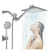 5-Spray 10 in. Dual Wall Mount Fixed and Handheld Shower Head 1.8 GPM in Chrome