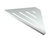 Gatco 1463 Chrome Concealed Mounting Stainless Steel Bathroom Corner Shelf