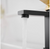 BWE Single Handle Single Hole Low-Arc Bathroom Faucet in Matte Black & Gold