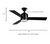 Hampton Bay Castlegate 44" Indoor Integrated LED Matte Black Ceiling Fan w/Remot