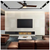 Hampton Bay Castlegate 44" Indoor Integrated LED Matte Black Ceiling Fan w/Remot