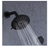 BWE Matte Black Single-Handle 2-Spray High Pressure Shower Set w/Valve A-98001-B