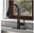 androme 1-Handle Pull Down Sprayer Kitchen Faucet High Arc Spout in Matte Black
