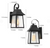 Uolfin 1-Light Matte Black Farmhouse Outdoor Wall Lantern Porch Light Sconce