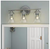 Pia Ricco 17.69" 3-Light Brushed Nickel Bathroom Vanity Lighting w/Seeded Glass