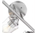 Pia Ricco 17.69" 3-Light Brushed Nickel Bathroom Vanity Lighting w/Seeded Glass