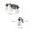 LNC Weyland Farmhouse Rust Black Bathroom Vanity Light w Faux Wood Accents