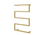 Swiss Madison SM-TW00BG Voltaire 5-Bar Electric Towel Warmer in Brushed Gold