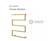 Swiss Madison SM-TW00BG Voltaire 5-Bar Electric Towel Warmer in Brushed Gold