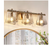 LNC 3-Light Modern Plated Brass Geometric Bathroom Vanity Light