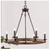 LNC Farmhouse Wagon Wheel Chandelier/6-Light Distressed Wood Circle Island Light