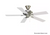 Progress Lighting AirPro 52 in. Brushed Nickel Ceiling Fan, Brown/ White Blades