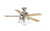 Progress Lighting AirPro 52 in. Brushed Nickel Ceiling Fan, Brown/ White Blades
