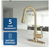 FLOW Motion Activated 1-Handle Pull-Down Sprayer Kitchen Faucet - Champagne Gold