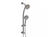 8-Spray Patterns Round 4.7" Wall Bar Shower Kit with Slide Bar in Brushed Nickel