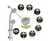 8-Spray Patterns Round 4.7" Wall Bar Shower Kit with Slide Bar in Brushed Nickel