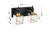 EDISLIVE Orillia 11.8 in. 2-Light Modern Black Gold Bathroom Vanity Light