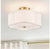 MERRA 12.6 in. 4-Light Fabric Semi Flush Mount Ceiling Light with Fabric Shade