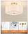 MERRA 12.6 in. 4-Light Fabric Semi Flush Mount Ceiling Light with Fabric Shade