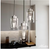 Hunter Hartland 3-Light Brushed Nickel Island Chandelier w/Seeded Glass Shades