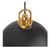 YANSUN 1-Light Black Gold LED Farmhouse Pendant Light (2-Pack)