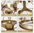 30 in. Indoor Farmhouse Gold 6 Light Ceiling Fan Chandelier with Lights & Remote
