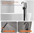 BWE Freestanding Floor Mount Roman Tub Faucet with Hand Shower in Matte Black