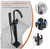 BWE Freestanding Floor Mount Roman Tub Faucet with Hand Shower in Matte Black