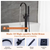 BWE Freestanding Floor Mount Roman Tub Faucet with Hand Shower in Matte Black